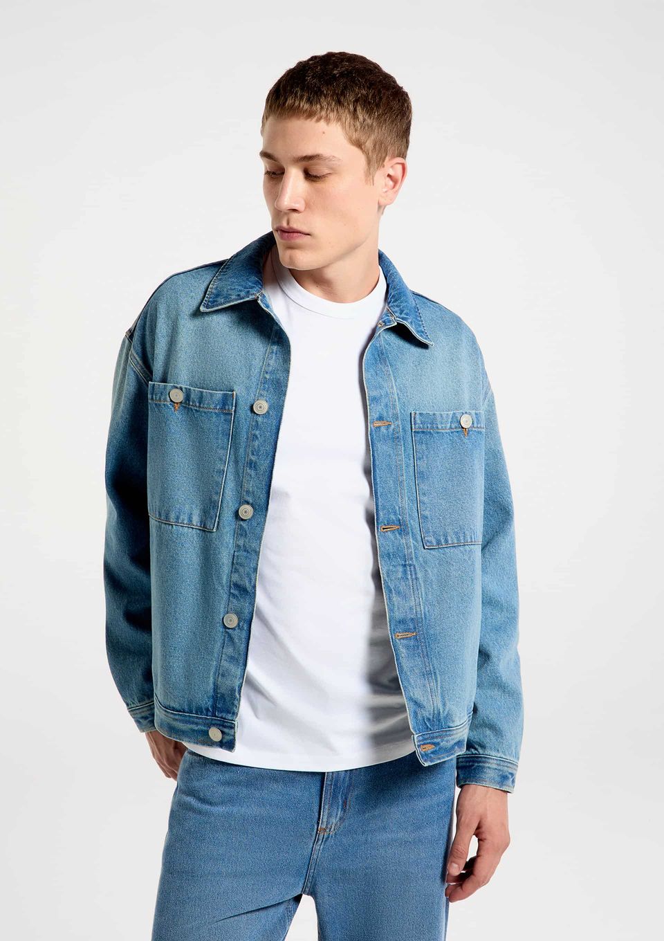 Jaqueta Jeans Masculina - Azul