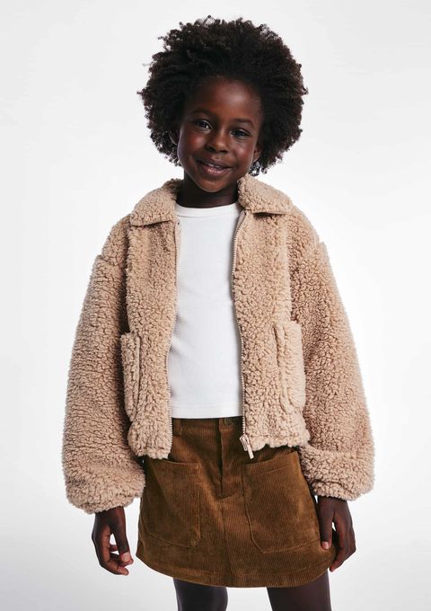 Jaqueta Infantil Menina Peluciada - Bege — Hering