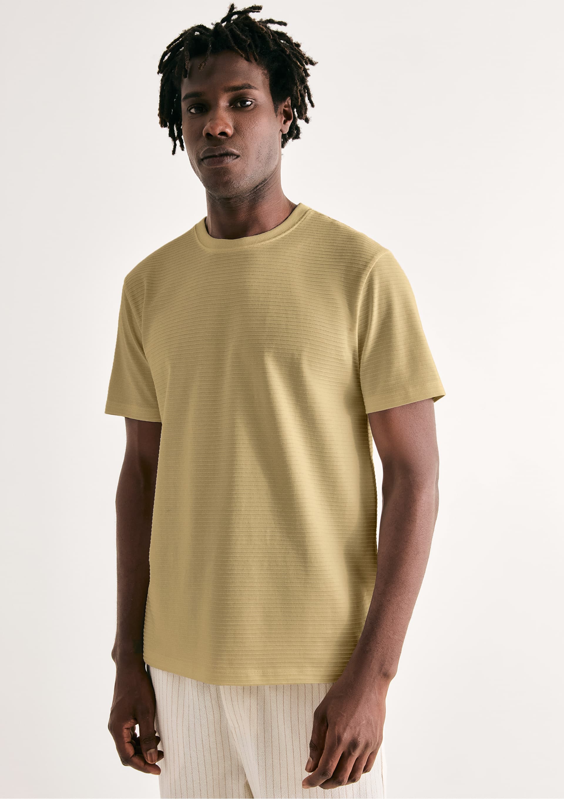 Camiseta Masculina Regular Texturizada - Verde — Hering