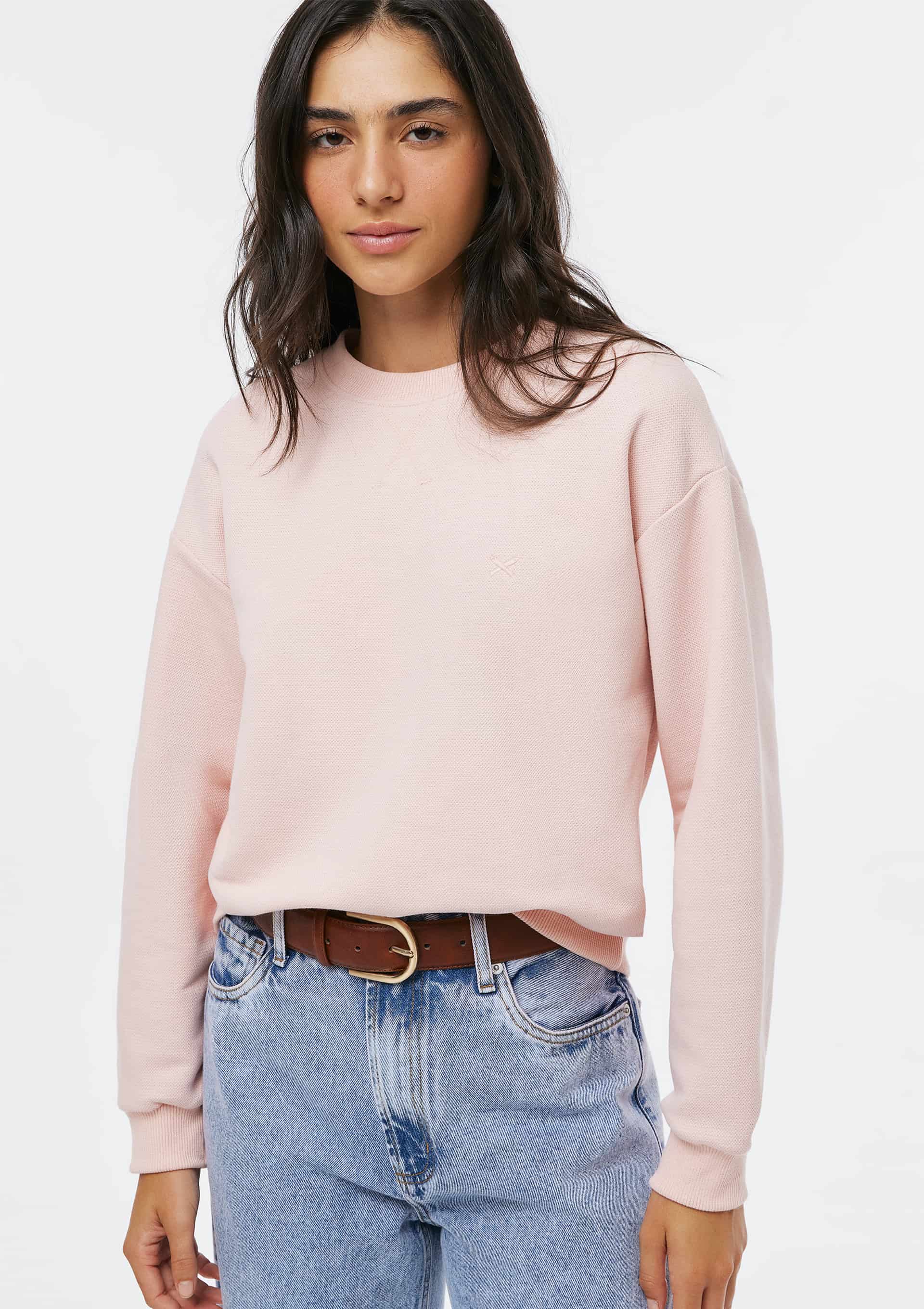 Blusão Feminino Malha Piquet Bordado - Rosa