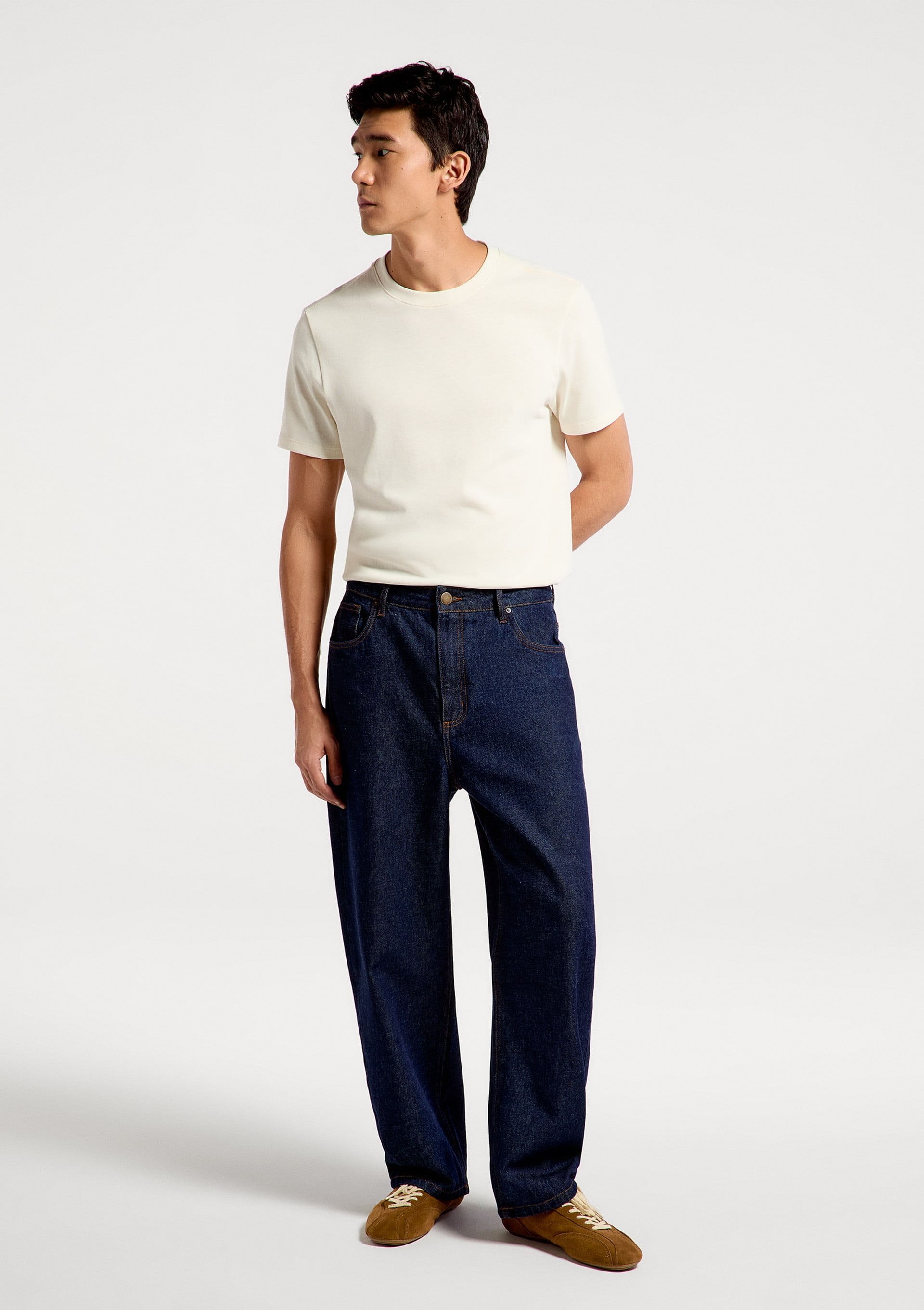 Calça Masculina Jeans Barrel - Azul