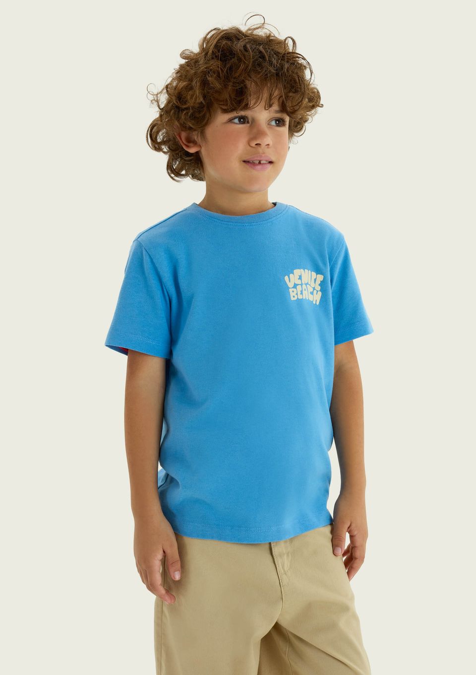 Camiseta Infantil Menino Regular Estampada - Azul