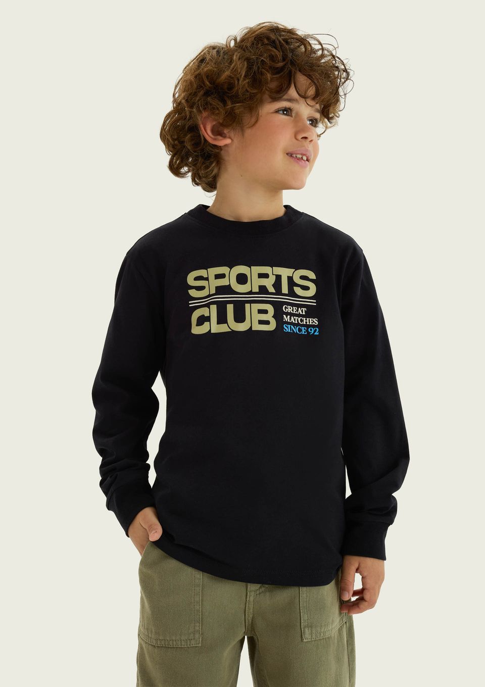 Camiseta Infantil Menino Manga Longa com Estampa Hering Kids - Preto