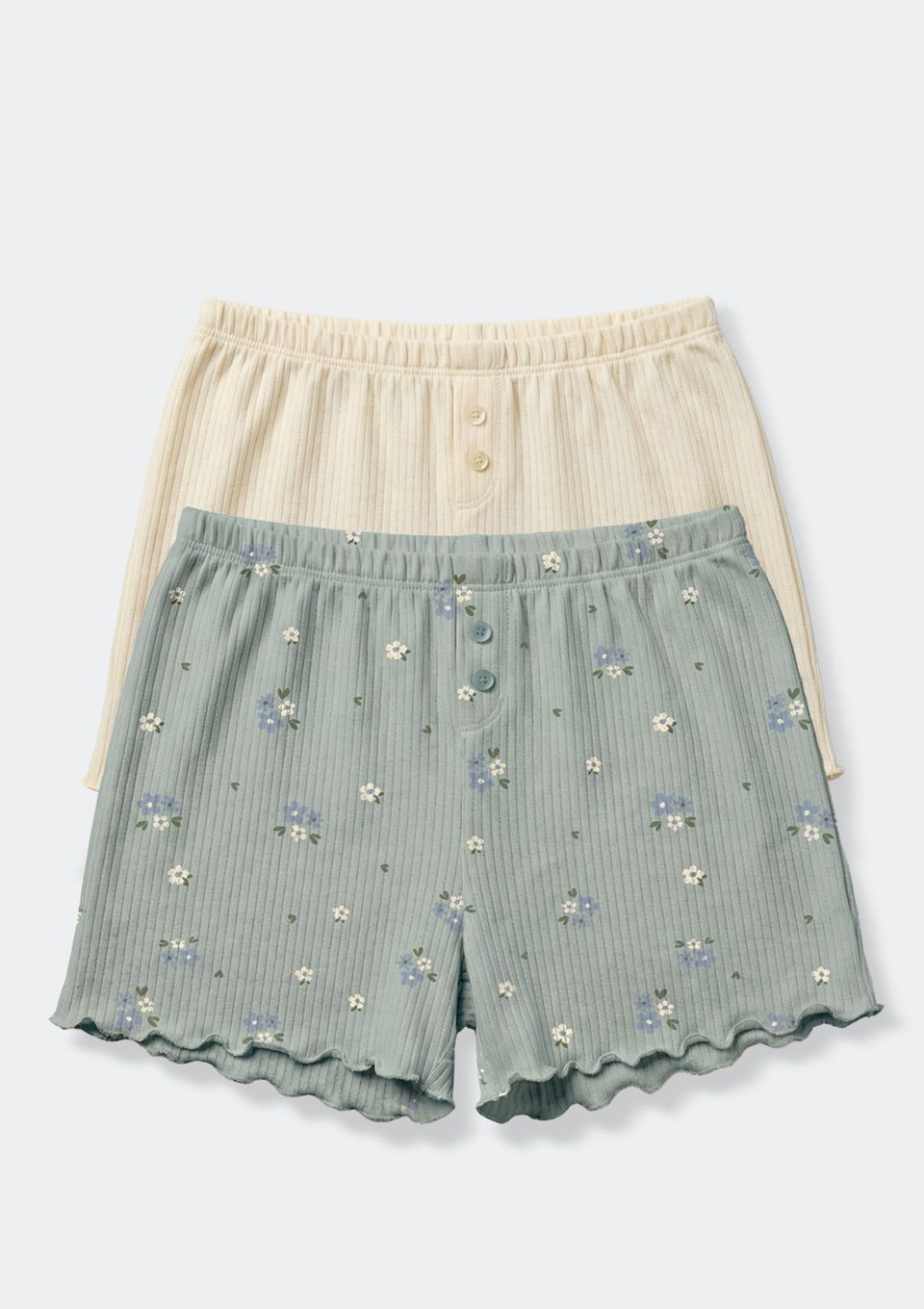Kit 2 Shorts Pijama Feminino em Jacquard - Multicolorido