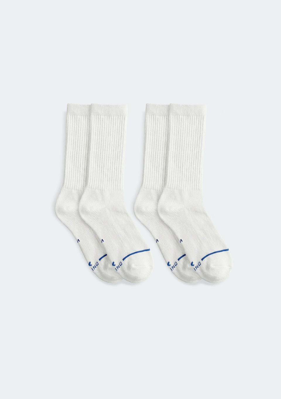 Kit 2 Pares de Meias Cano Longo Unissex - Branco