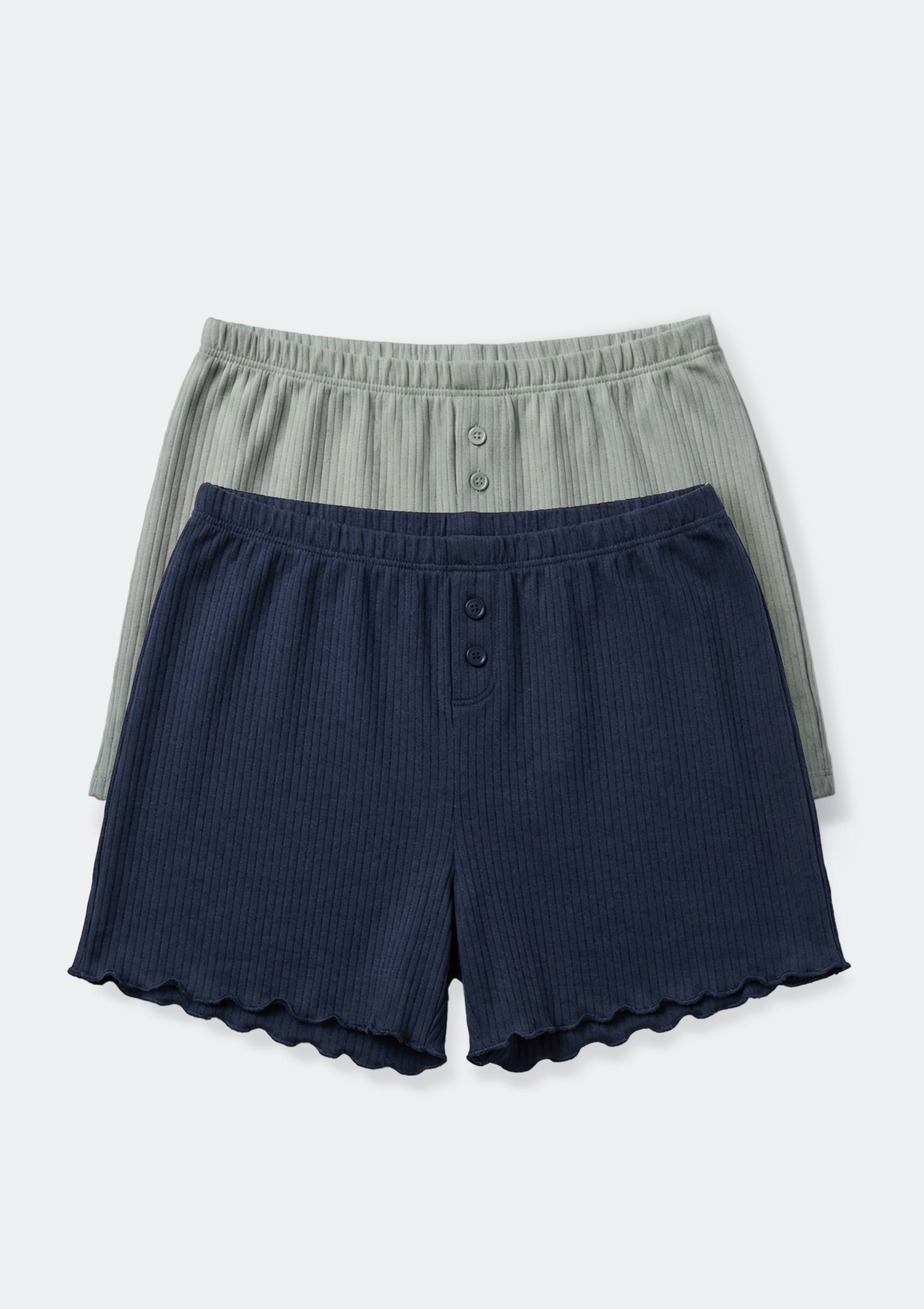 Kit 2 Shorts Pijama Feminino Em Jacquard - Multicolorido