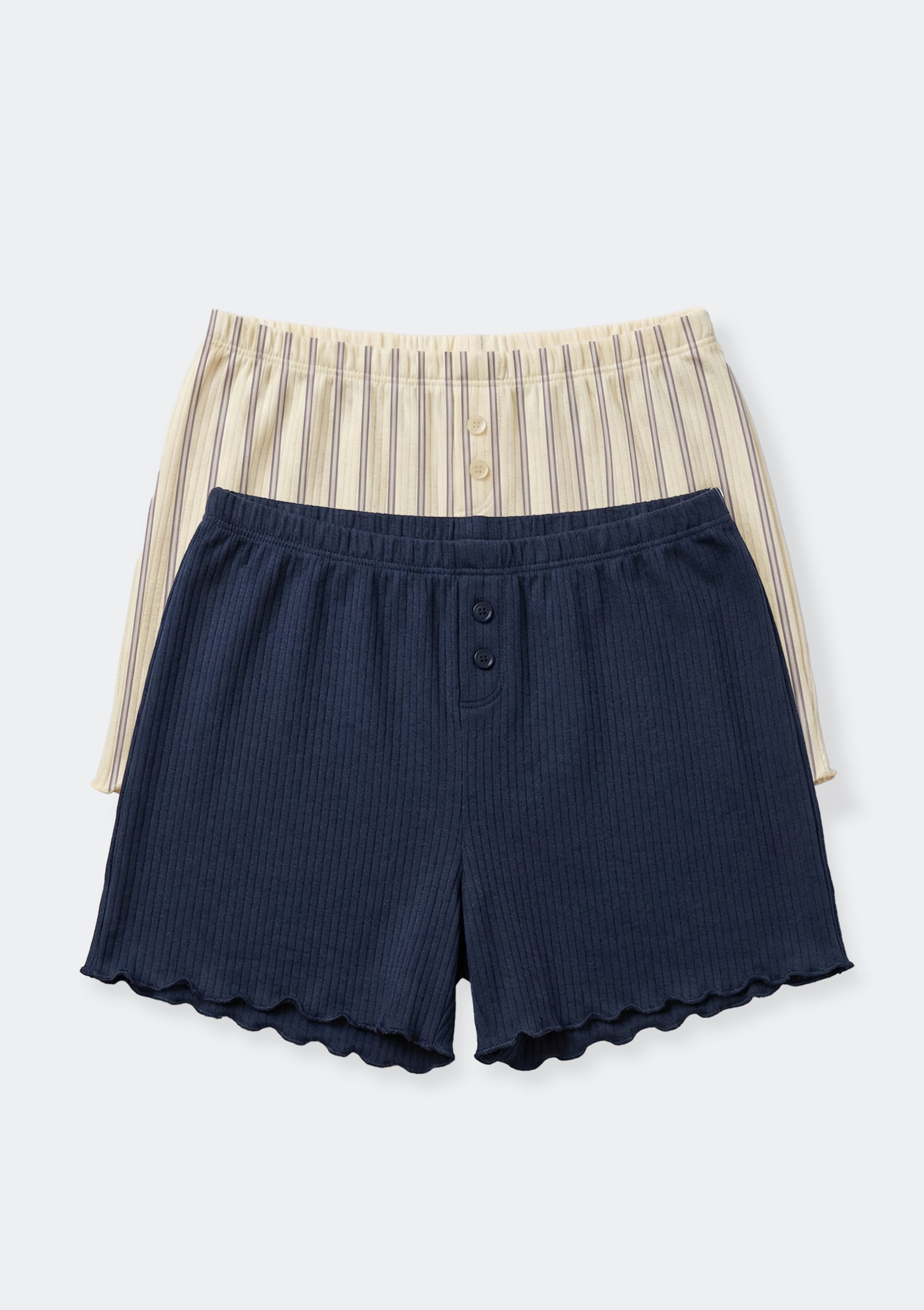 Kit 2 Shorts Pijama Feminino Em Jacquard - Multicolorido