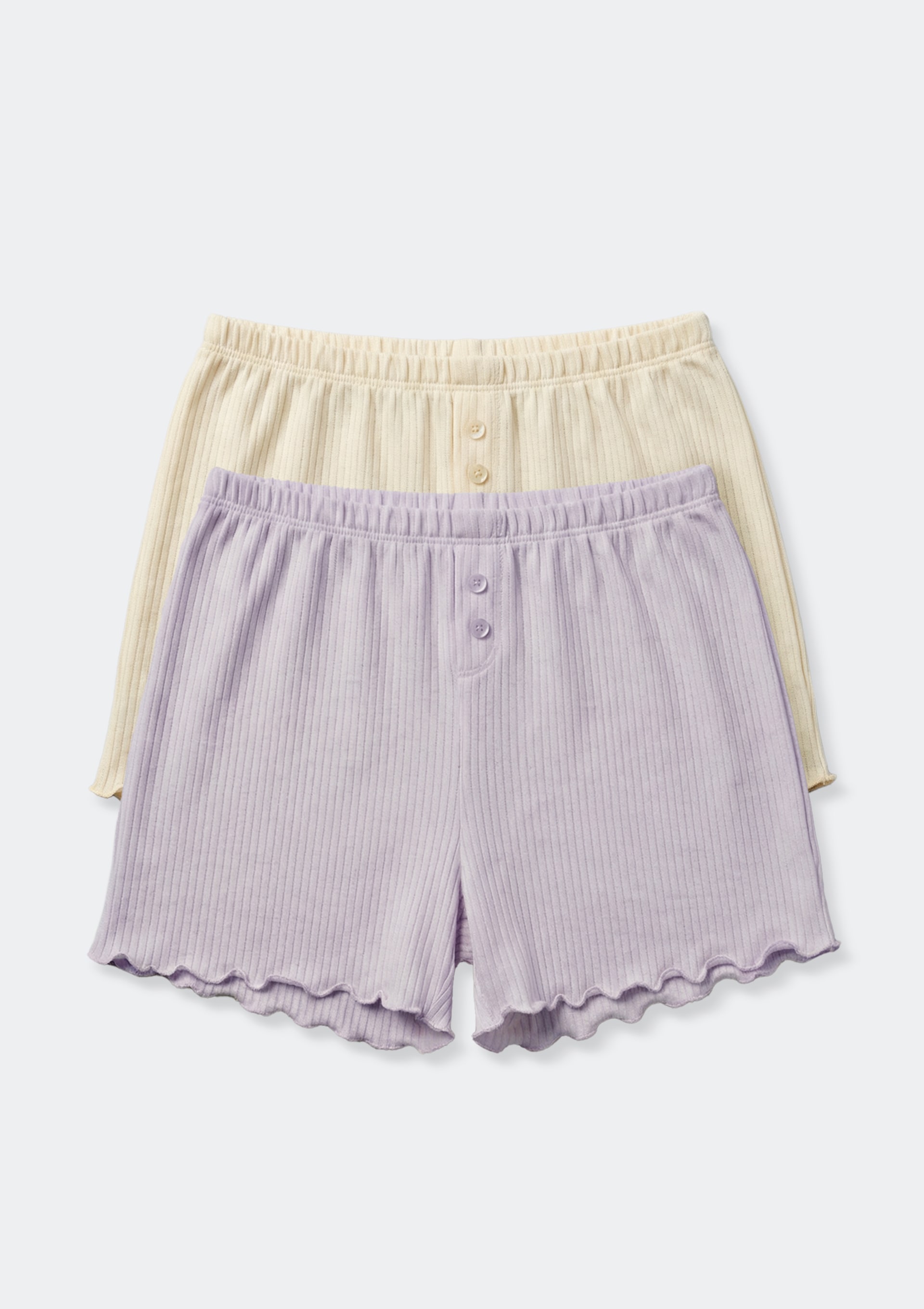Kit 2 Shorts Pijama Feminino Em Jacquard - Multicolorido