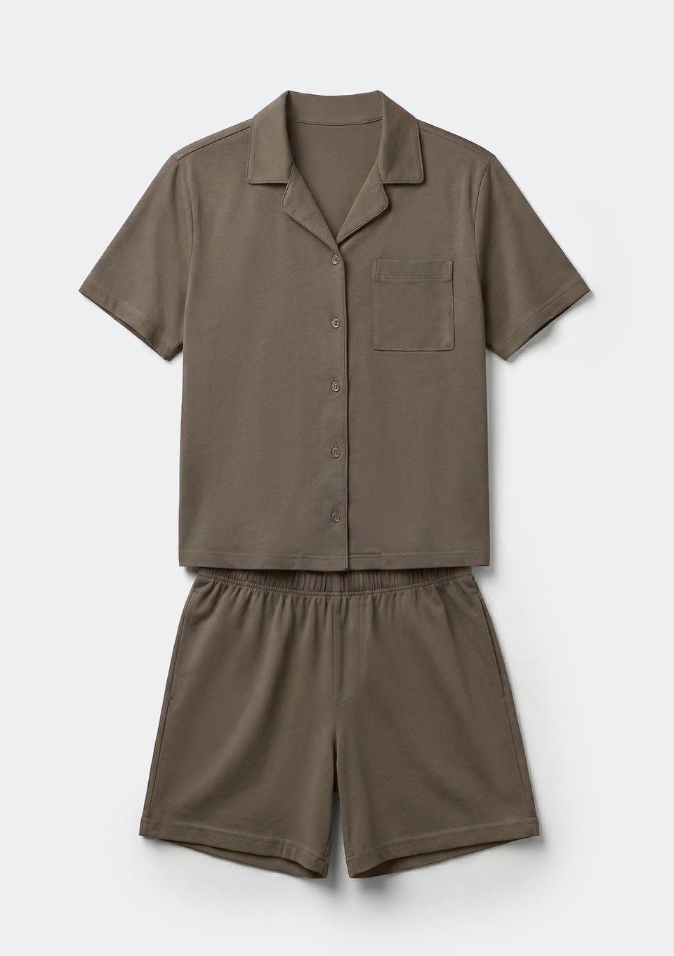 Pijama Curto Masculino Americano - Marrom