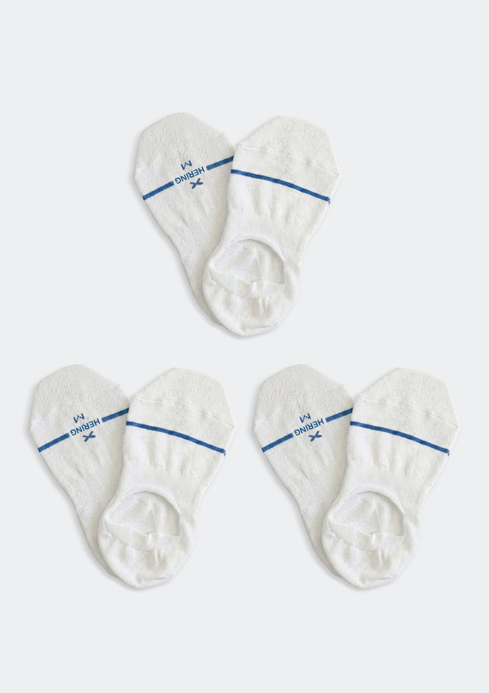 Kit 3 Pares de Meias Sapatilha Unissex - Branco