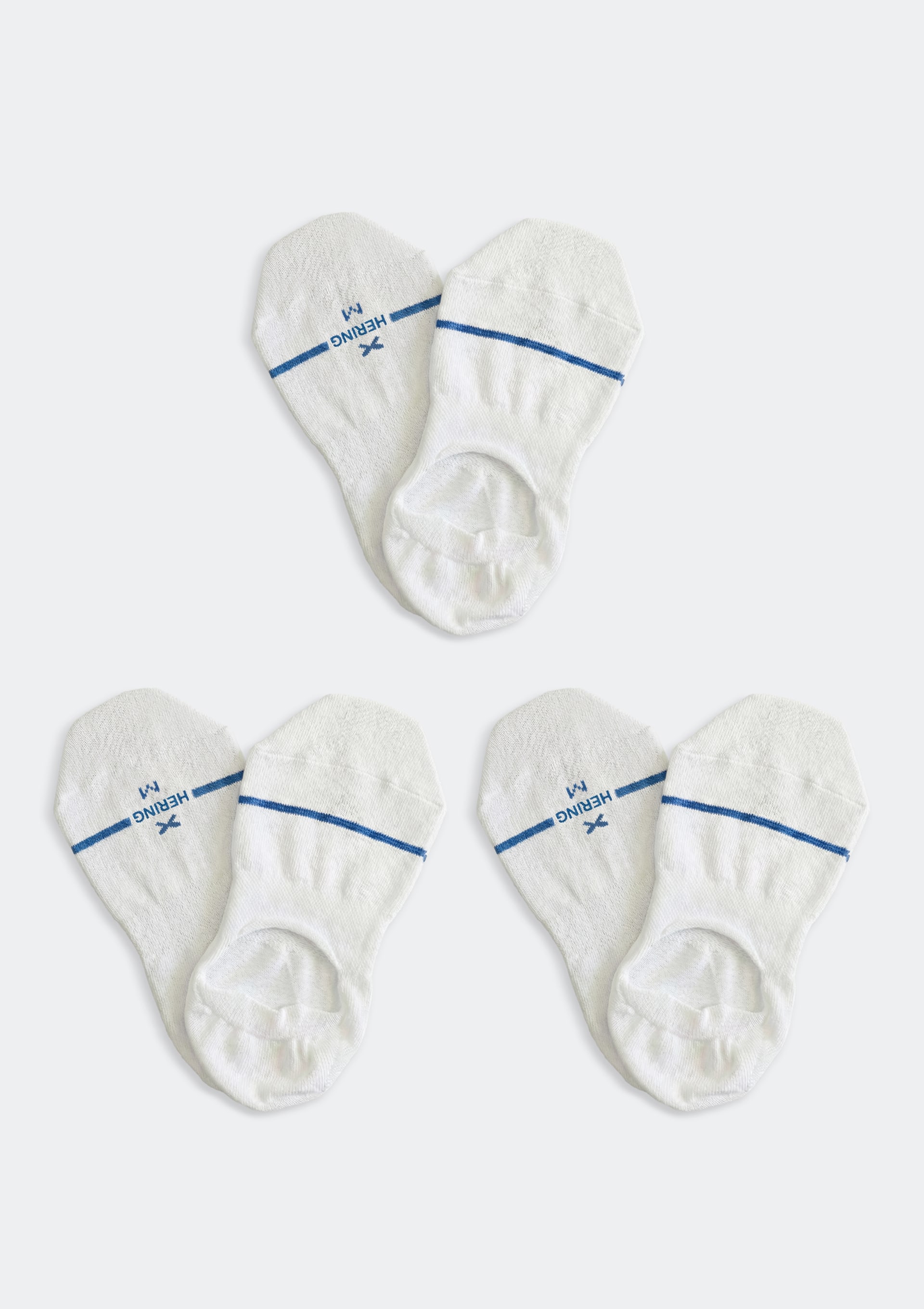 Kit 3 Pares De Meias Sapatilha Unissex - Branco
