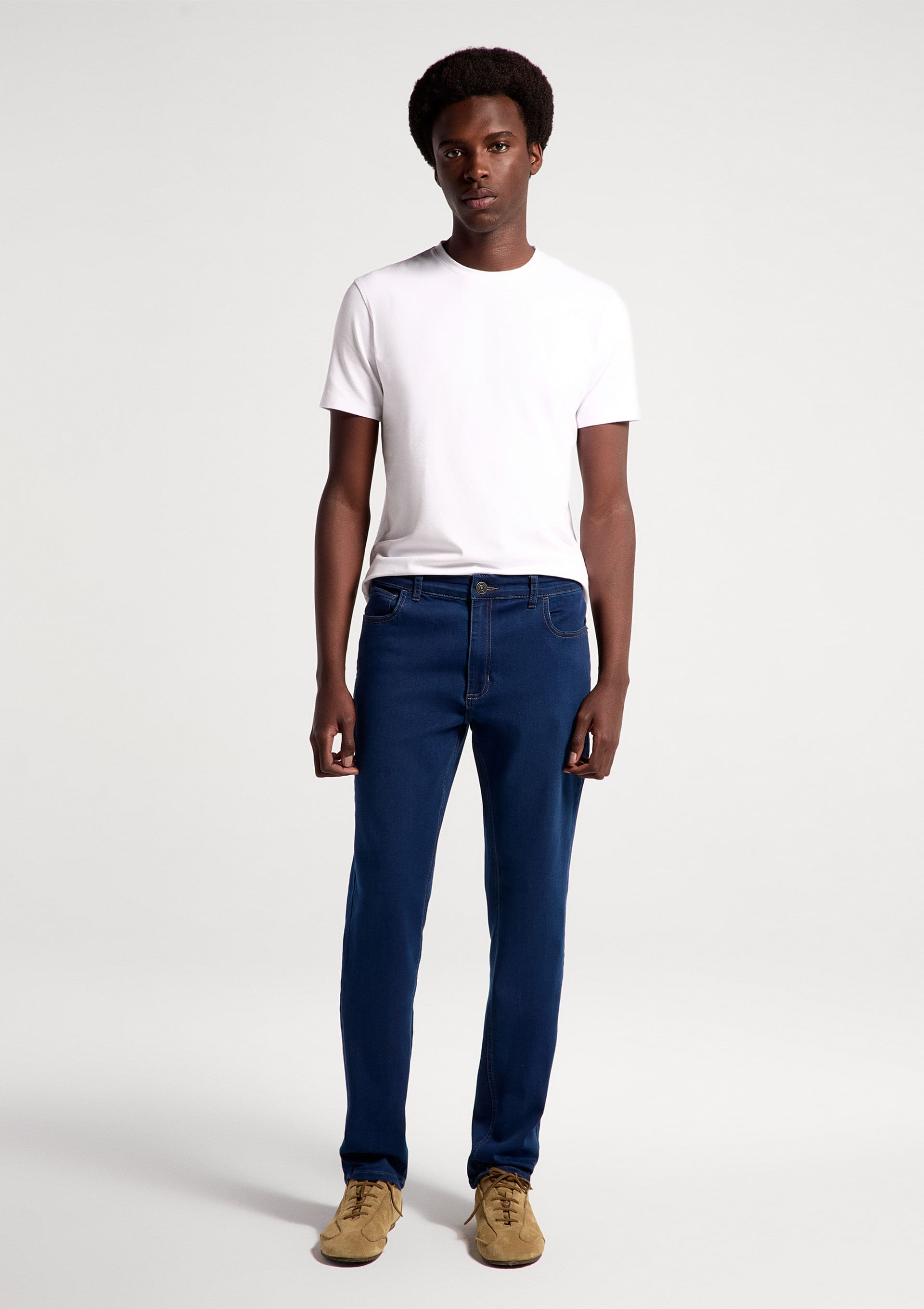 Calça Jeans Masculina Skinny Soft Touch - Azul
