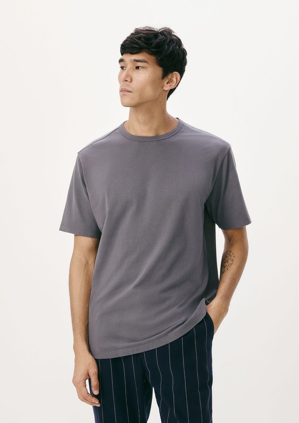 Camiseta Masculina Slim Algodão Peruano Soft Touch - Azul