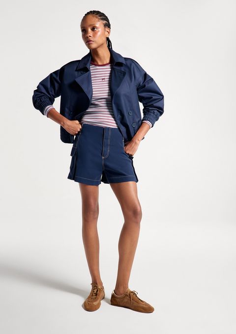 Shorts Feminino Cintura Média Peach Touch - Azul — Hering