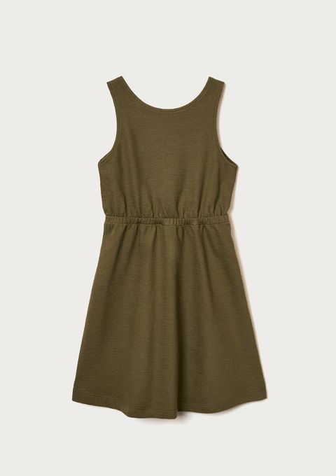 Vestido Infantil Curto Texturizado - Verde — Hering