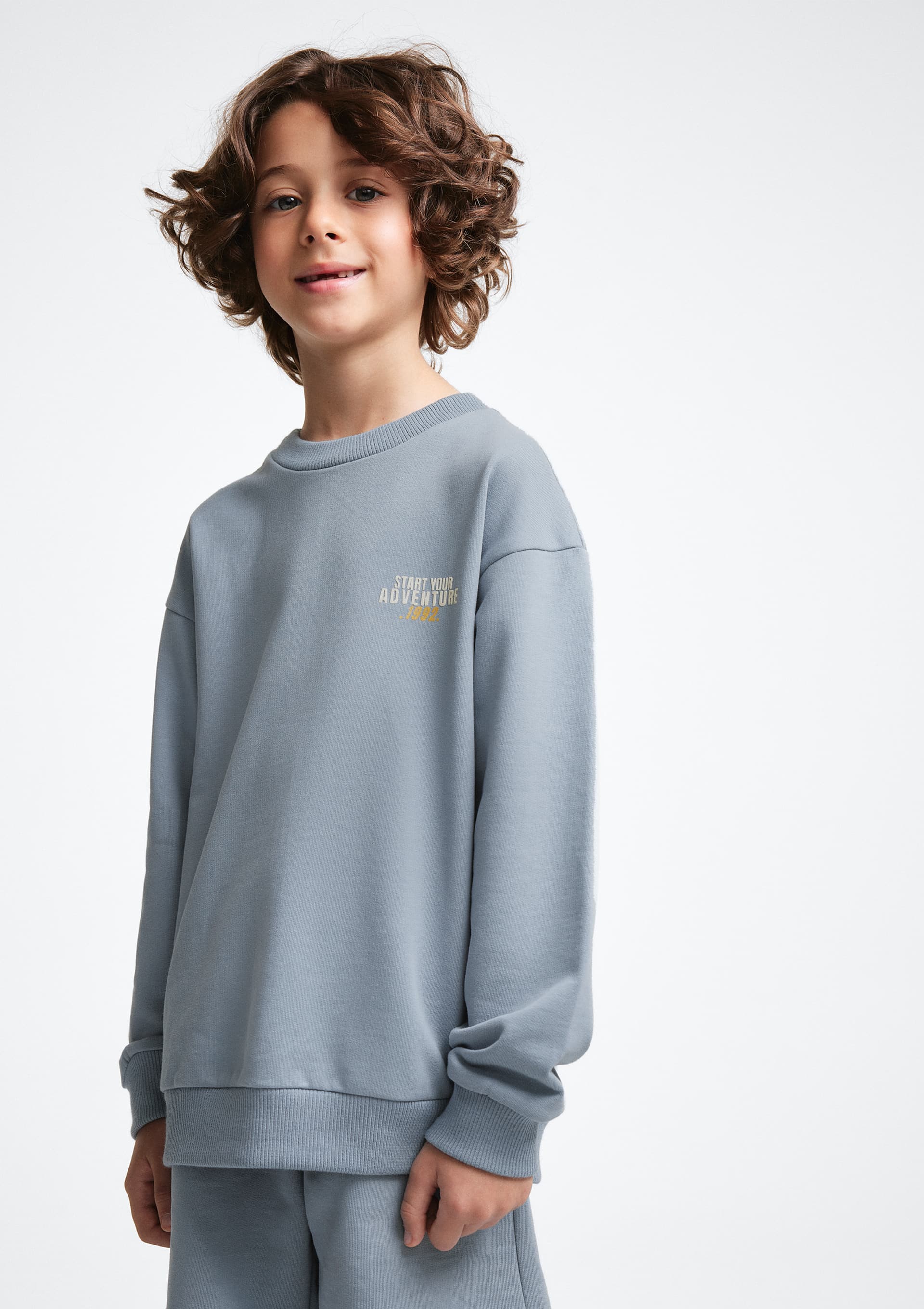Blusão Infantil Menino em Moletom - Azul — Hering