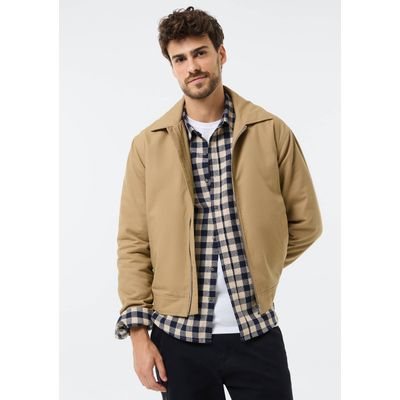 Jaqueta Masculina Sarja Com Bolsos - Bege