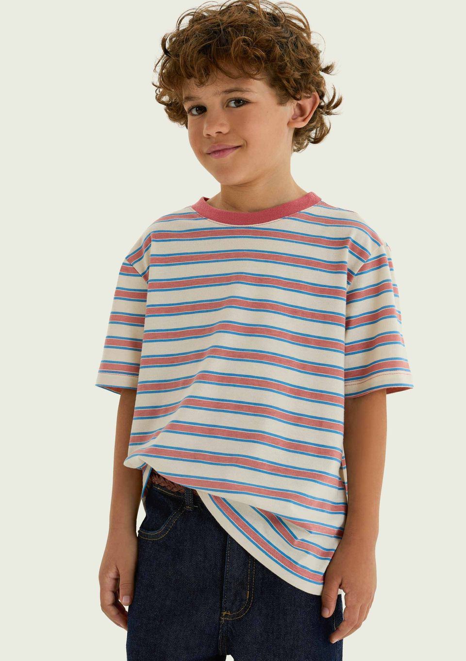 Camiseta Infantil Menino Estampada - Creme