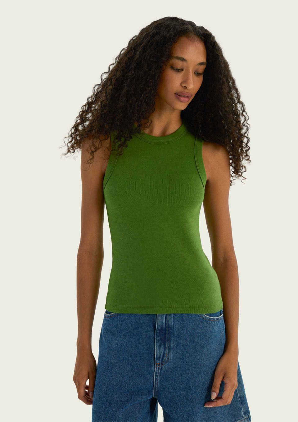 Regata Básica Feminina Slim Neck - Verde