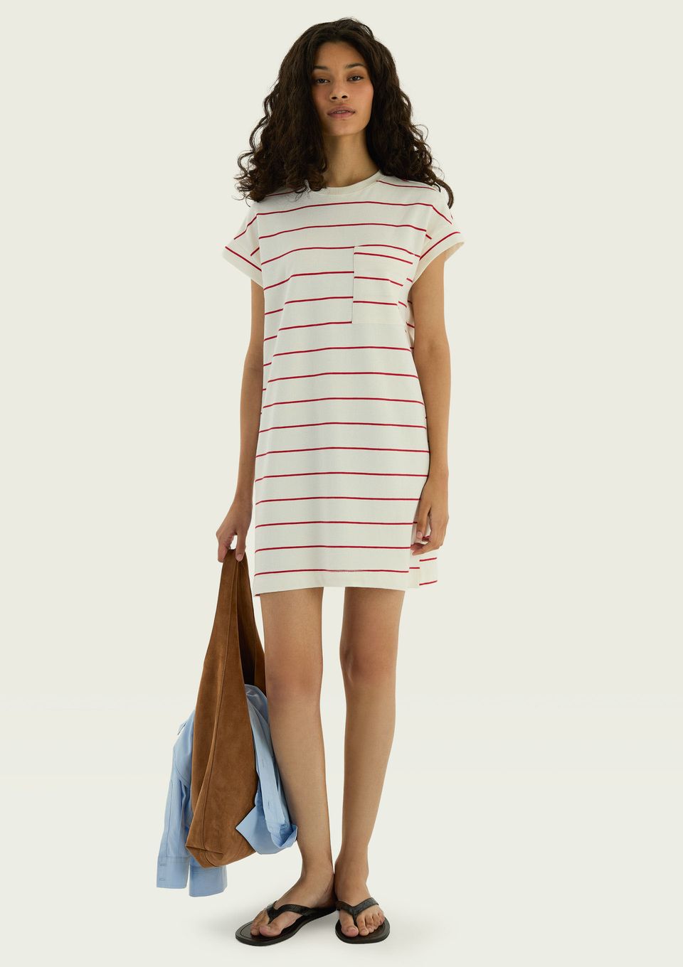 Vestido Curto Texturizado Fio Tinto - Vermelho