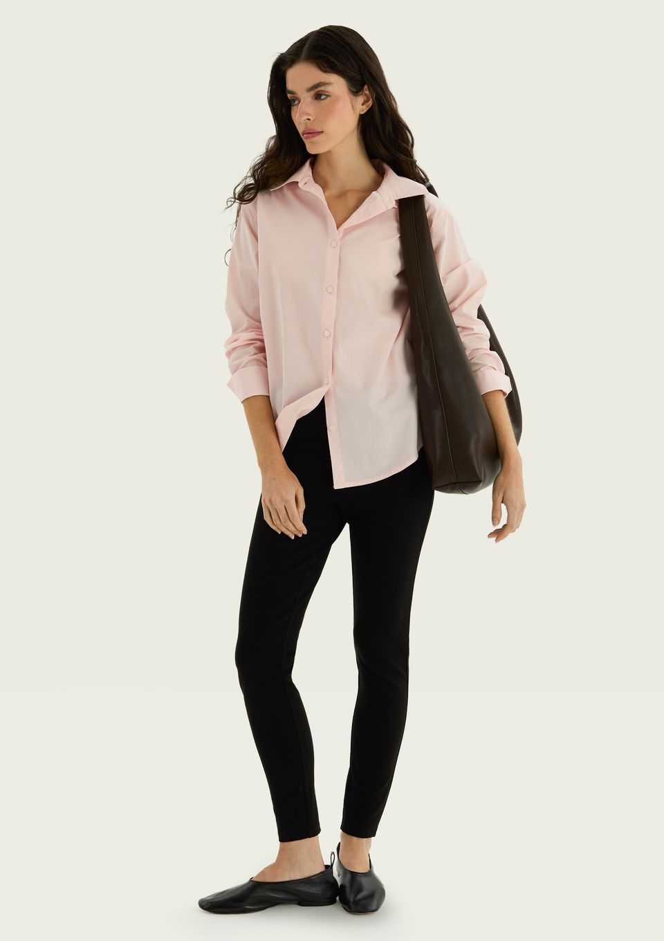 Calça Legging em Malha com Elastano - Preto