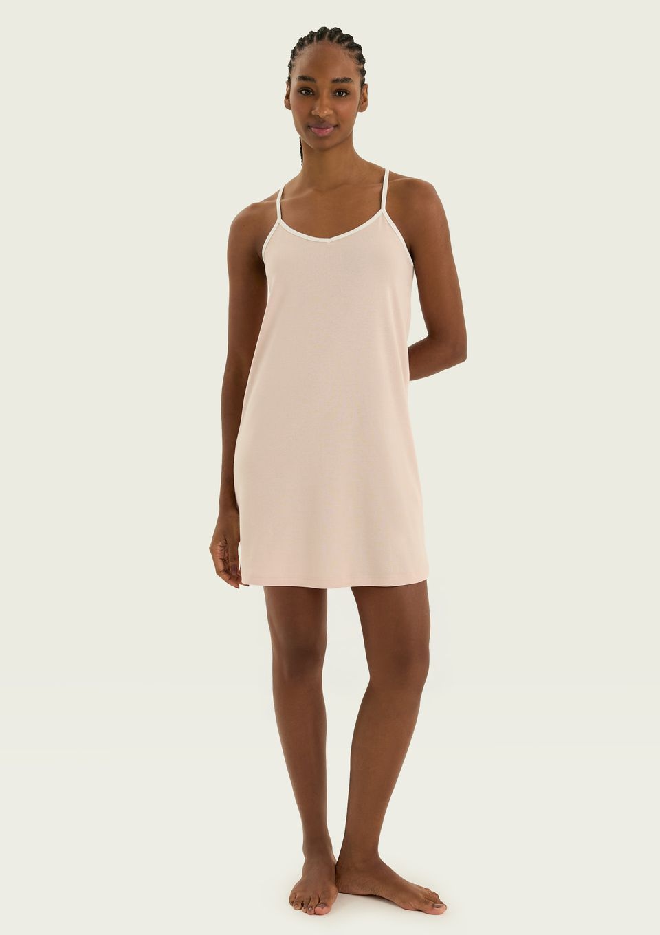 Camisola Curta Alças Finas - Rosa
