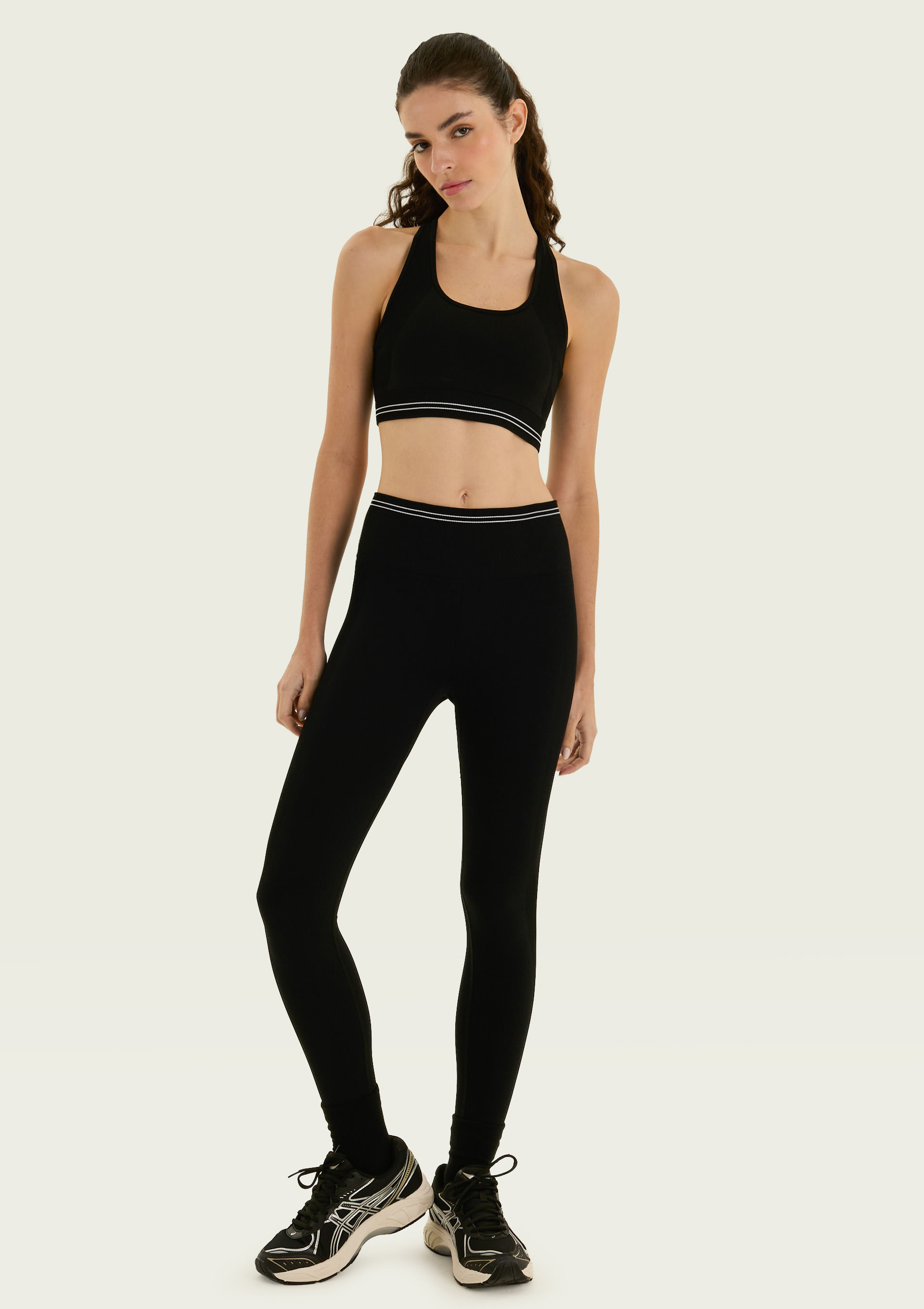 Calca Legging Esportiva Feminina Em Poliamida - Preto