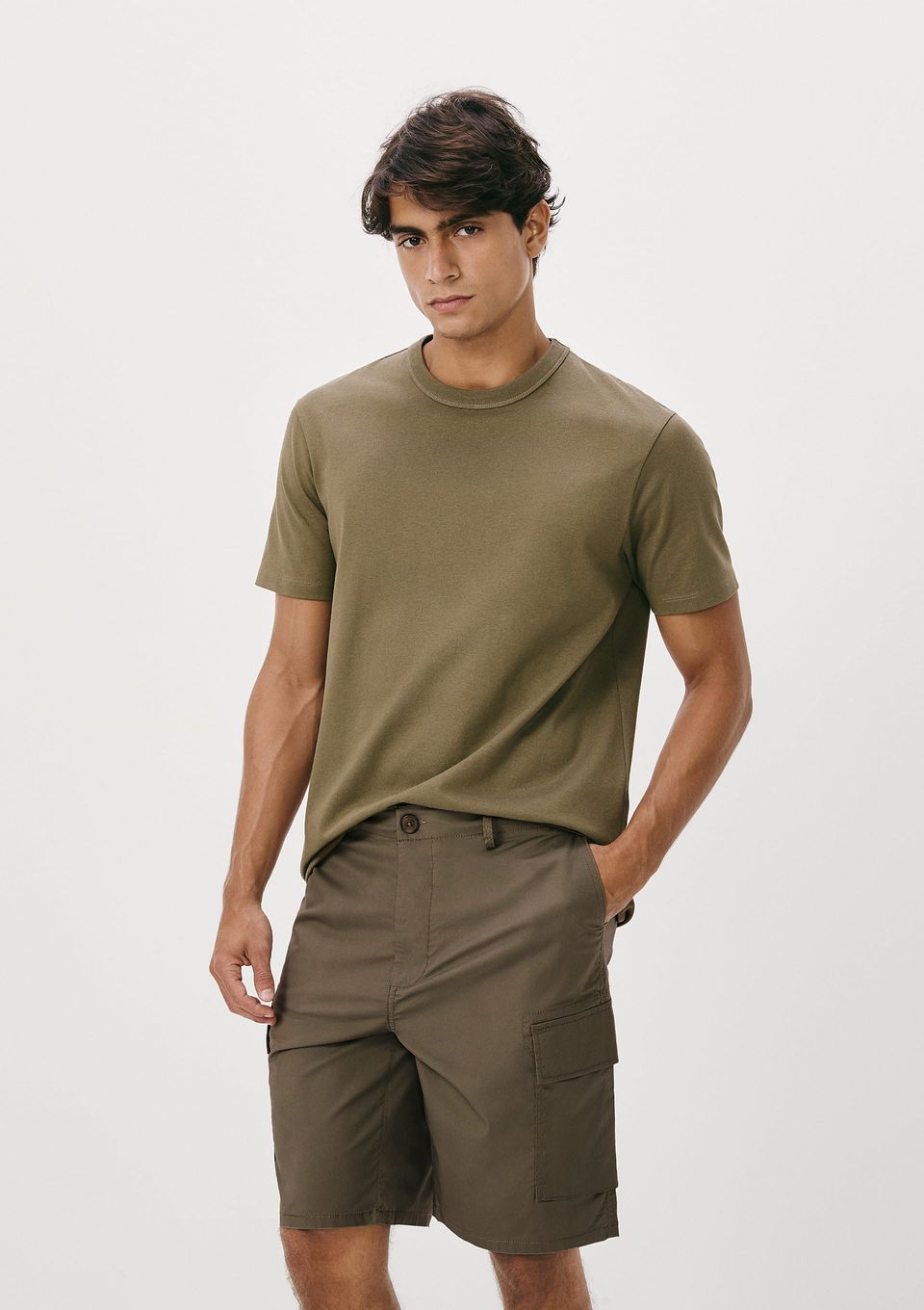 Bermuda Masculina Cargo Reta - Verde
