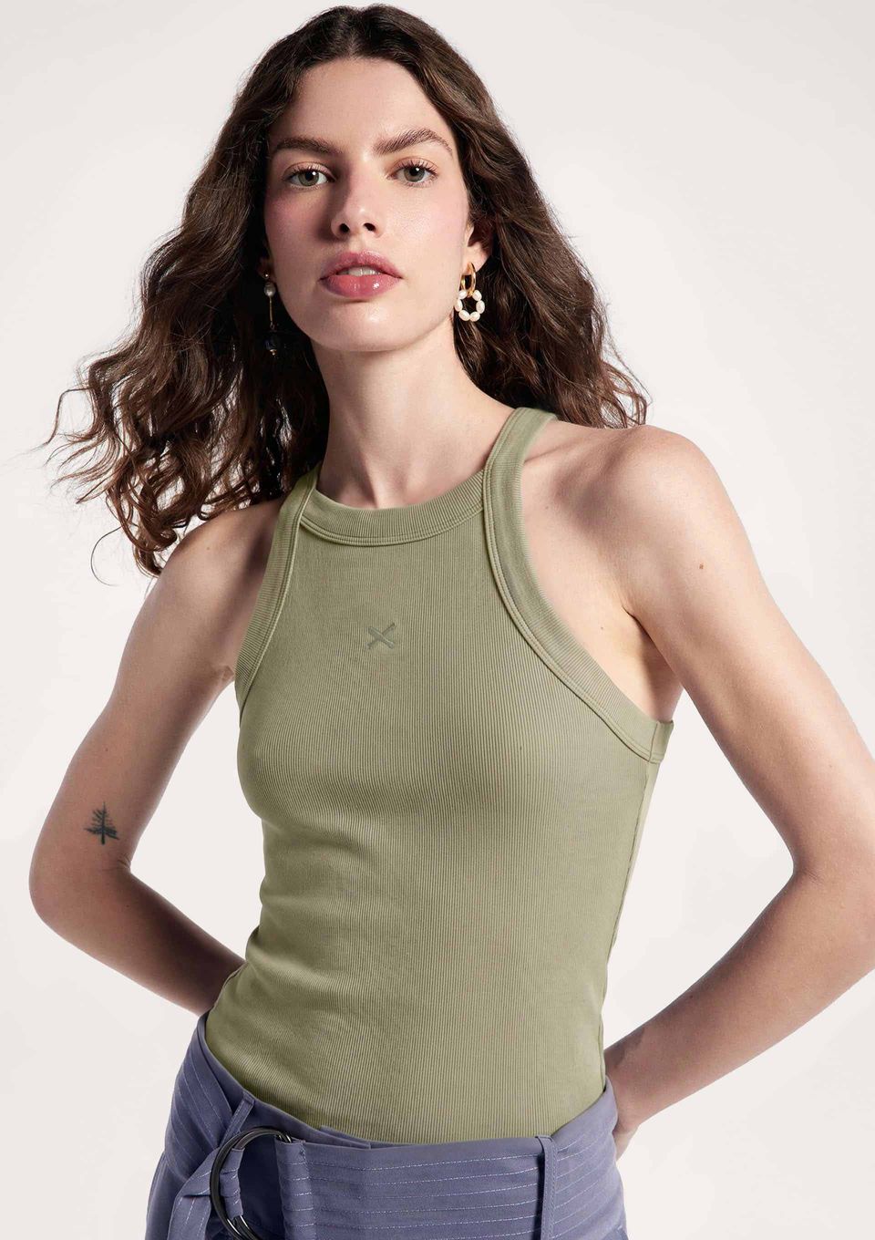Regata Feminina Hit com Bordado - Verde