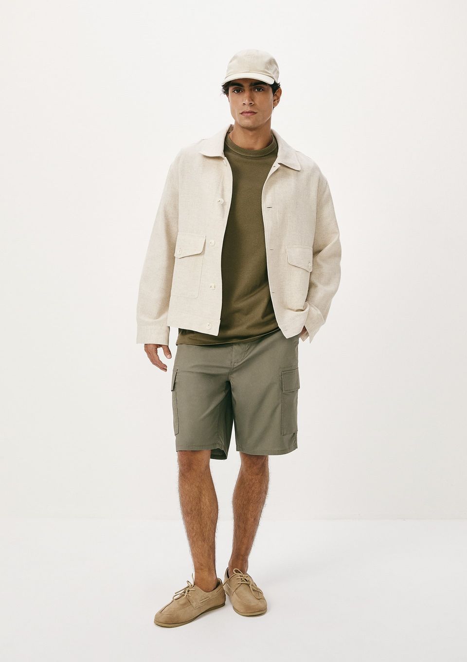 Bermuda Masculina Cargo Reta - Verde