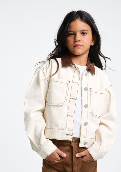 Jaqueta Infantil Menina em Sarja - Off White — Hering