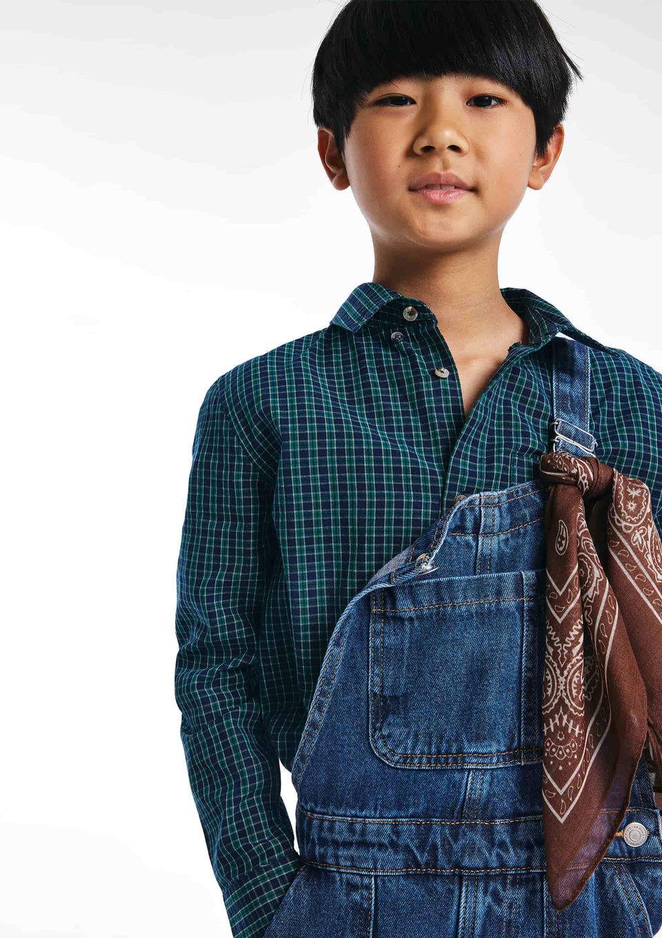 Camisa Infantil Menino Comfort Fio Tinto Xadrez - Verde