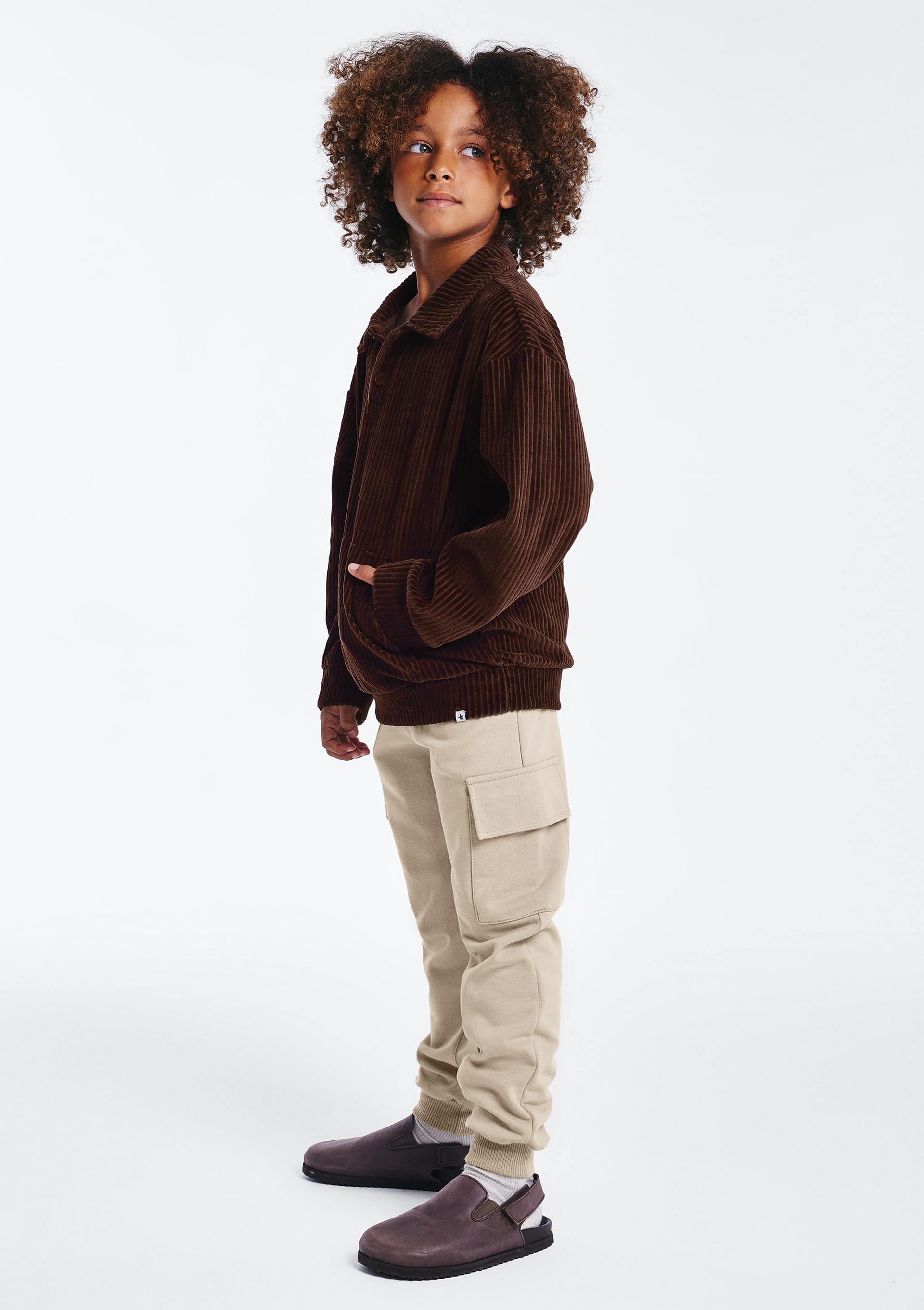 Calça Infantil Menino Jogger Cós Elástico - Bege