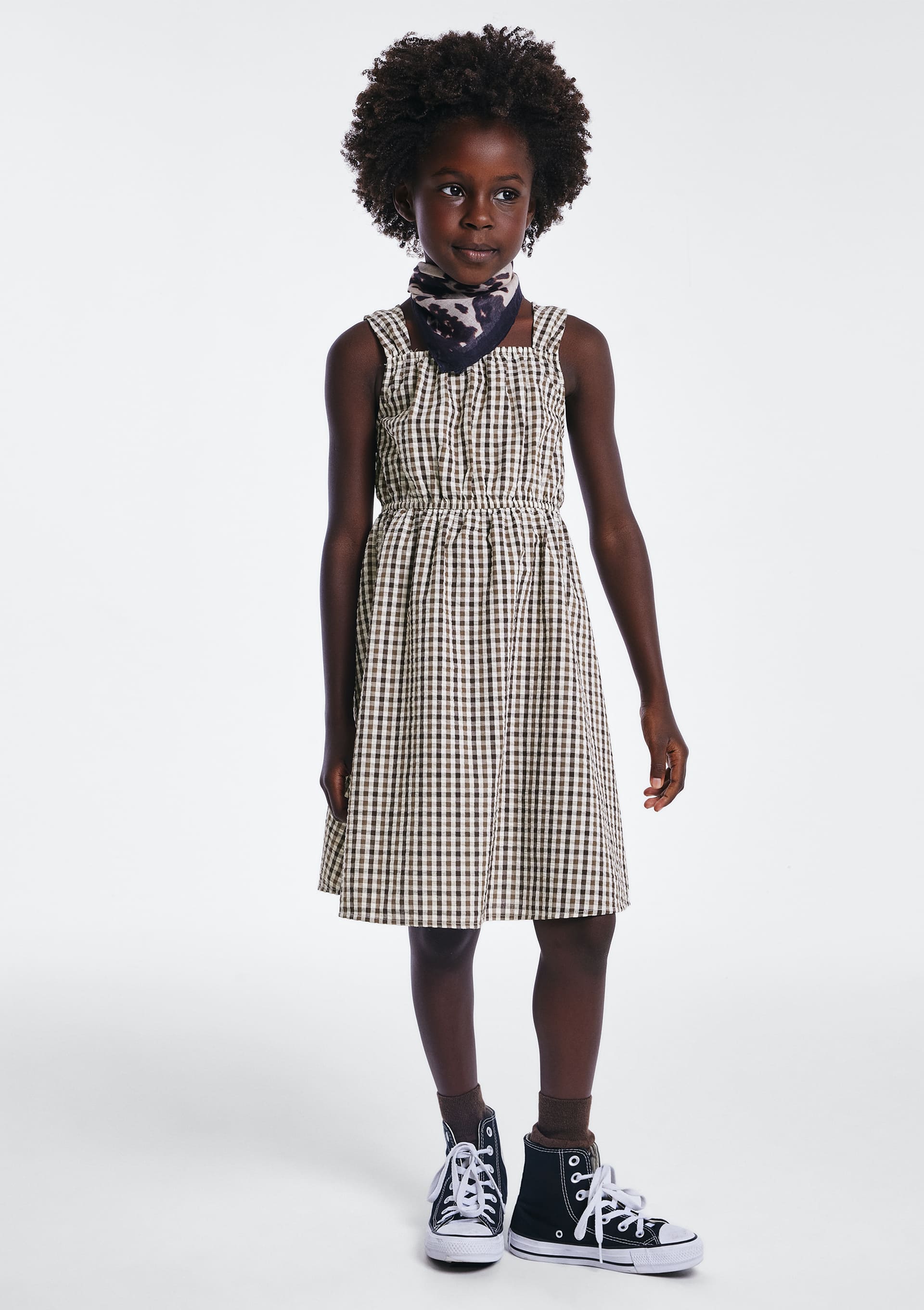 Vestido Infantil Curto Godê - Marrom — Hering