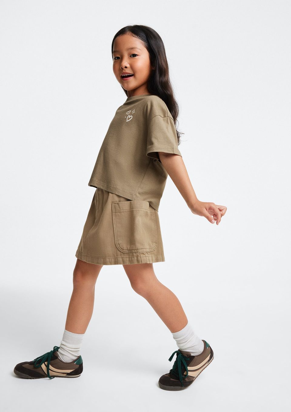 Shorts Saia Infantil em Sarja - Verde