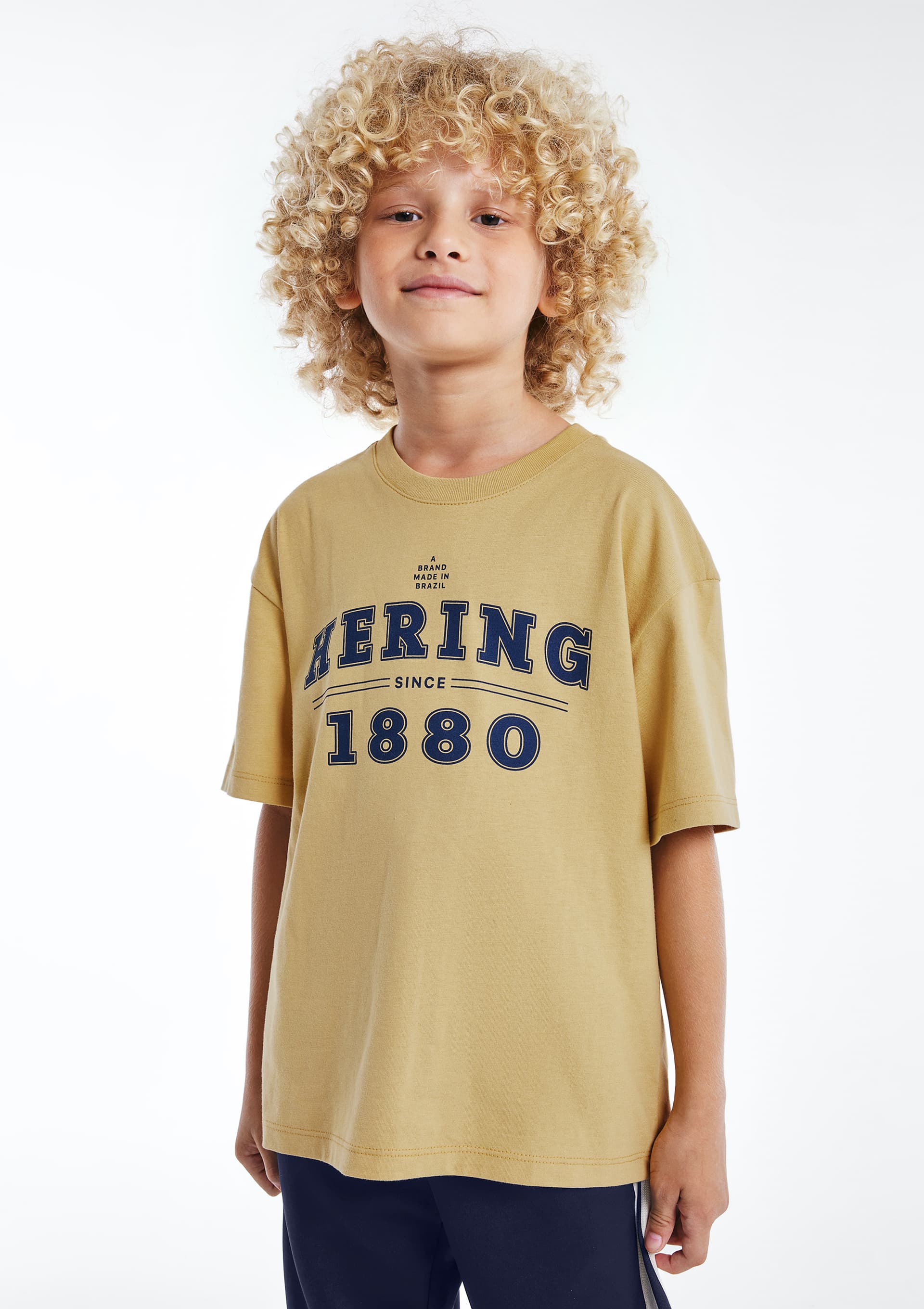 Camiseta Infantil Menino Com Estampa - Bege