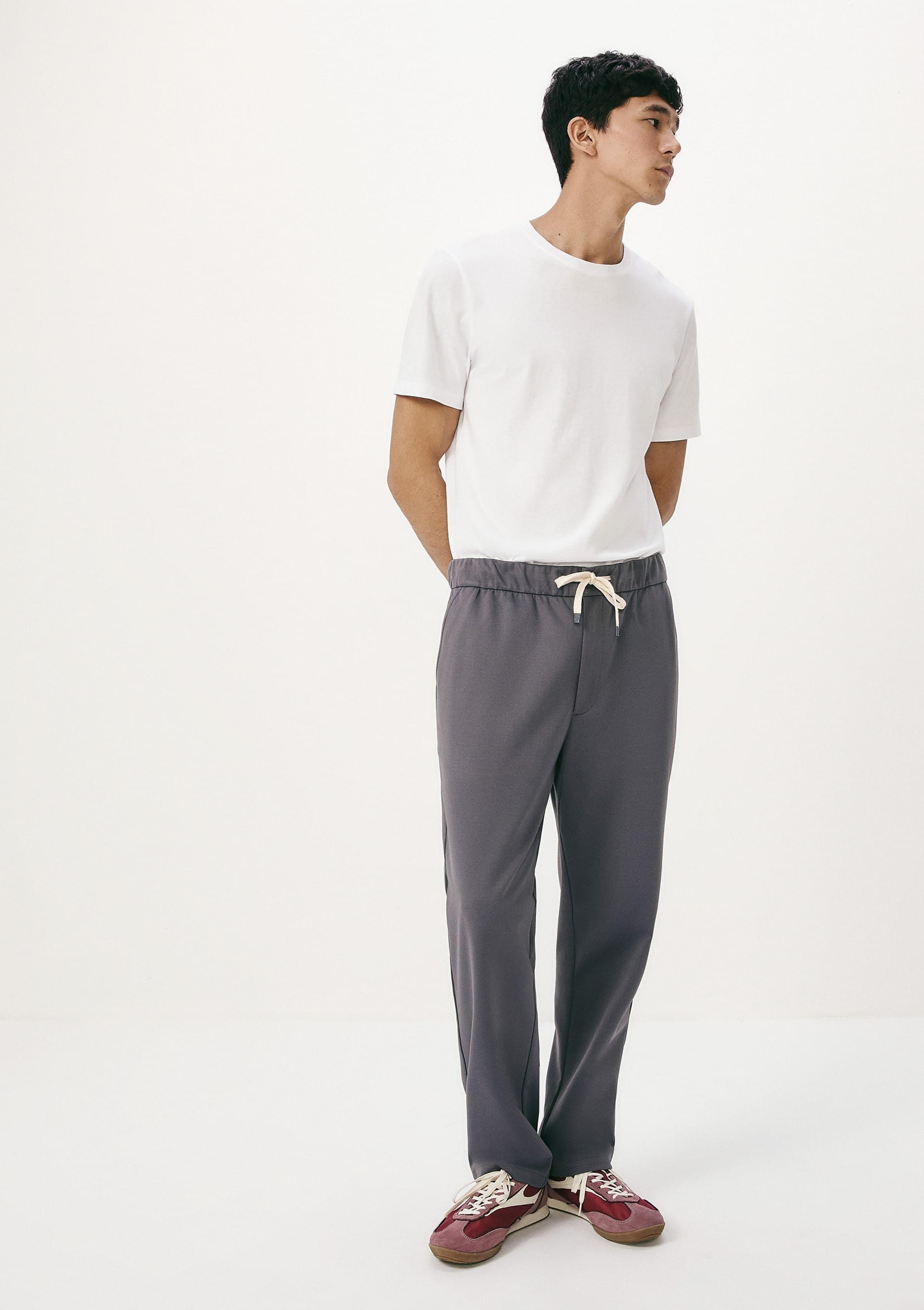 Calça Masculina Reta Cós Elástico - Azul