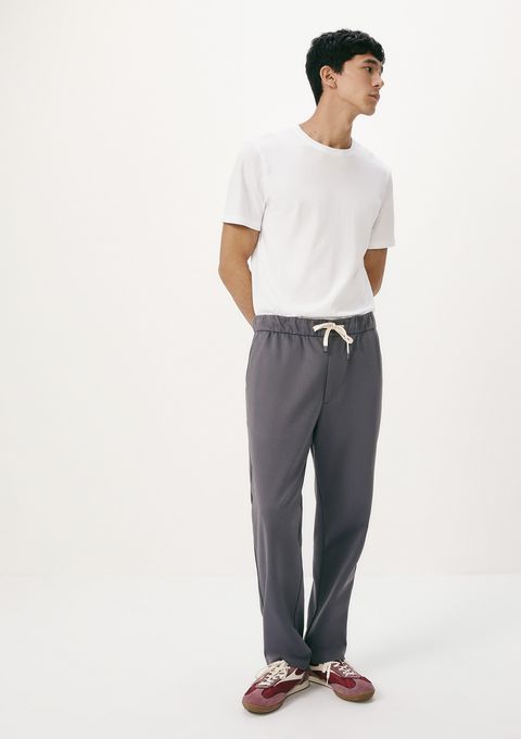 Calça Masculina Reta Cós Elástico - Azul — Hering