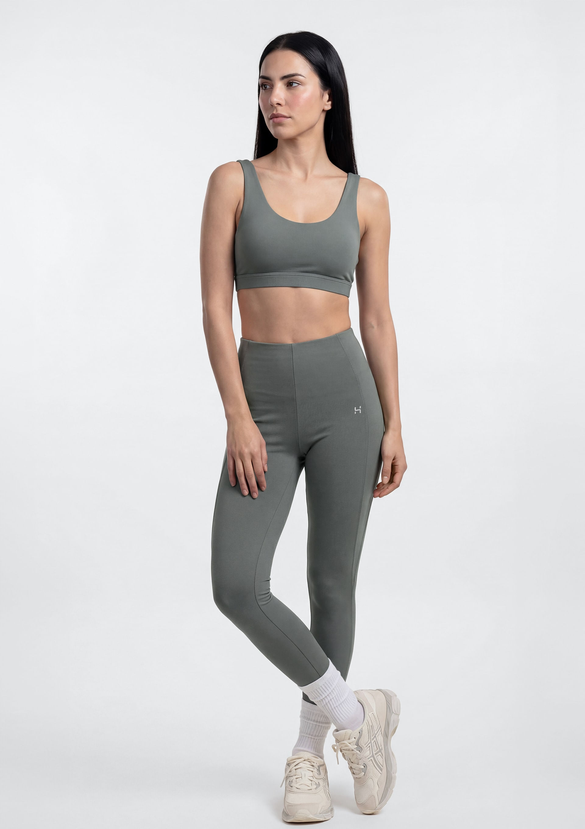 Calça Legging Esportiva Selada - Cinza