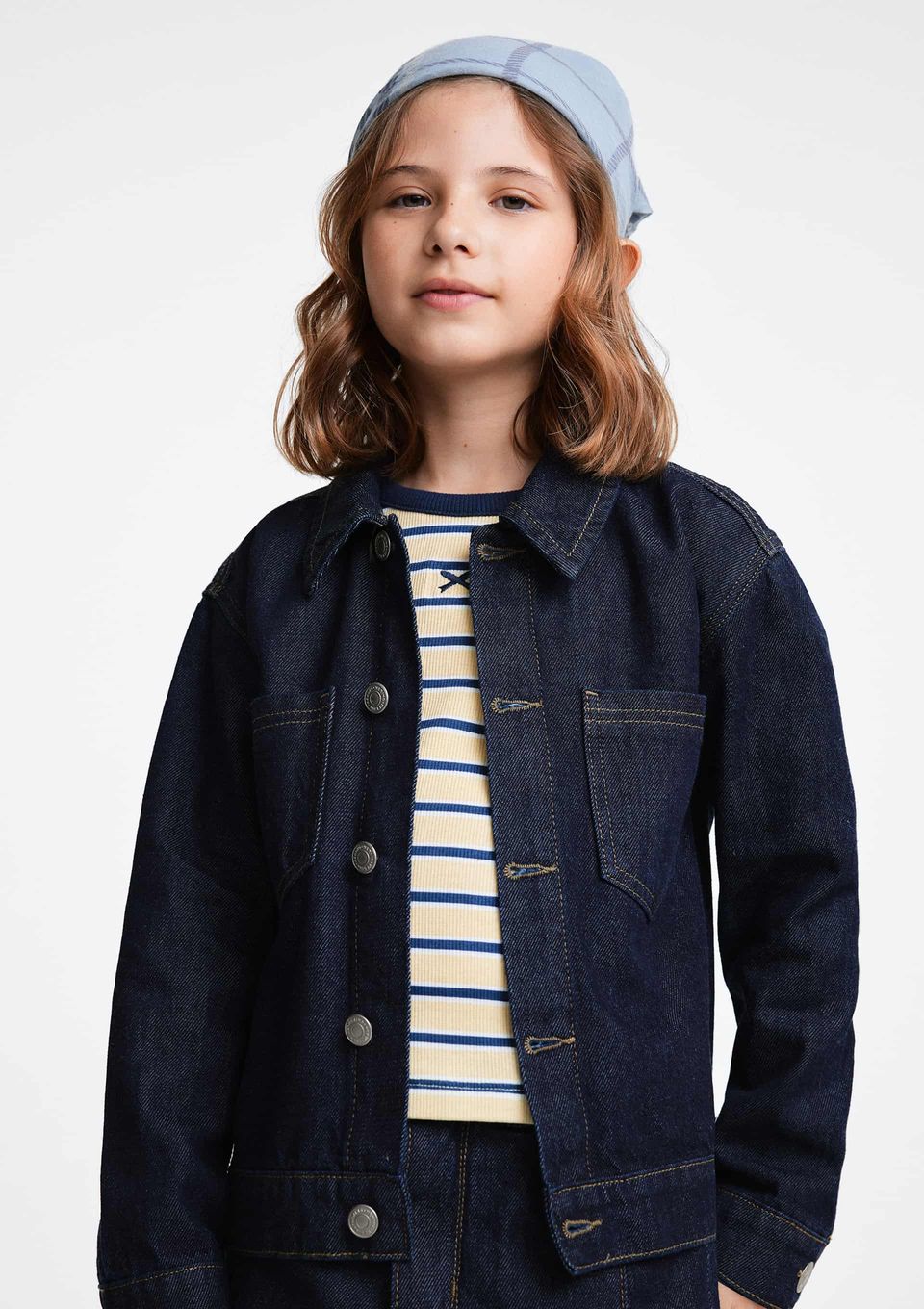 Jaqueta Jeans Infantil Unissex Trucker - Azul