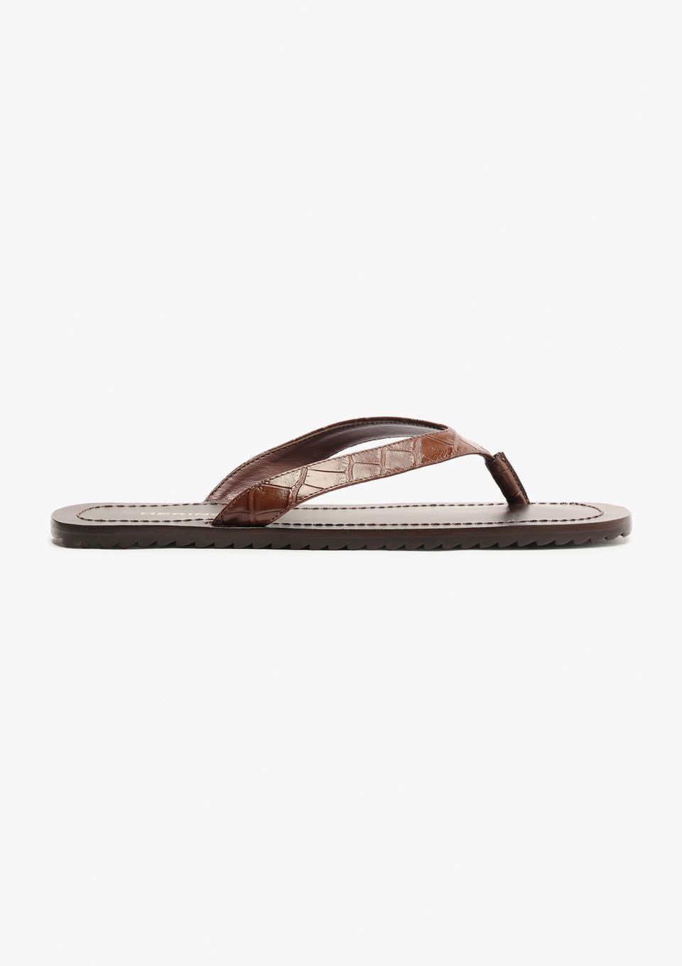 Chinelo de Dedo Croco - Marrom