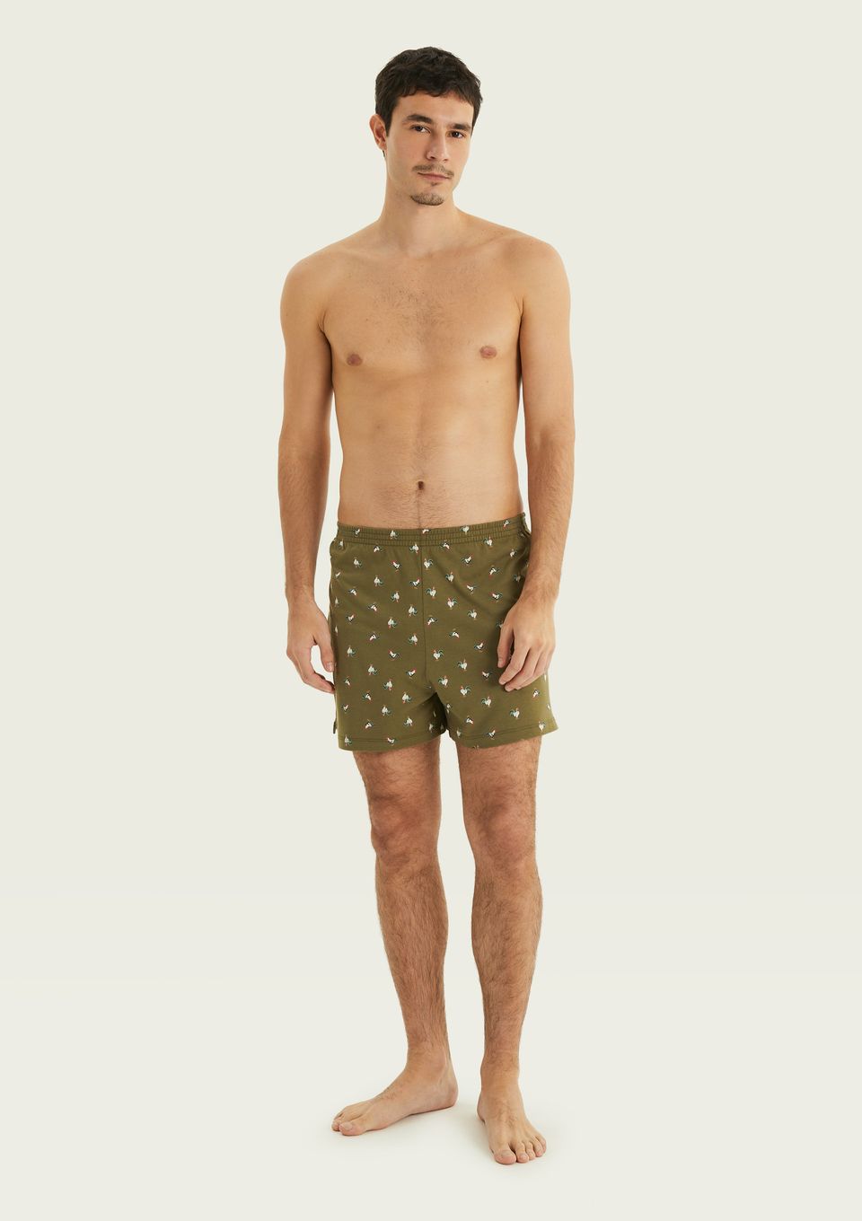 Cueca Samba Canção Estampada + Saquinho Presenteável - Verde
