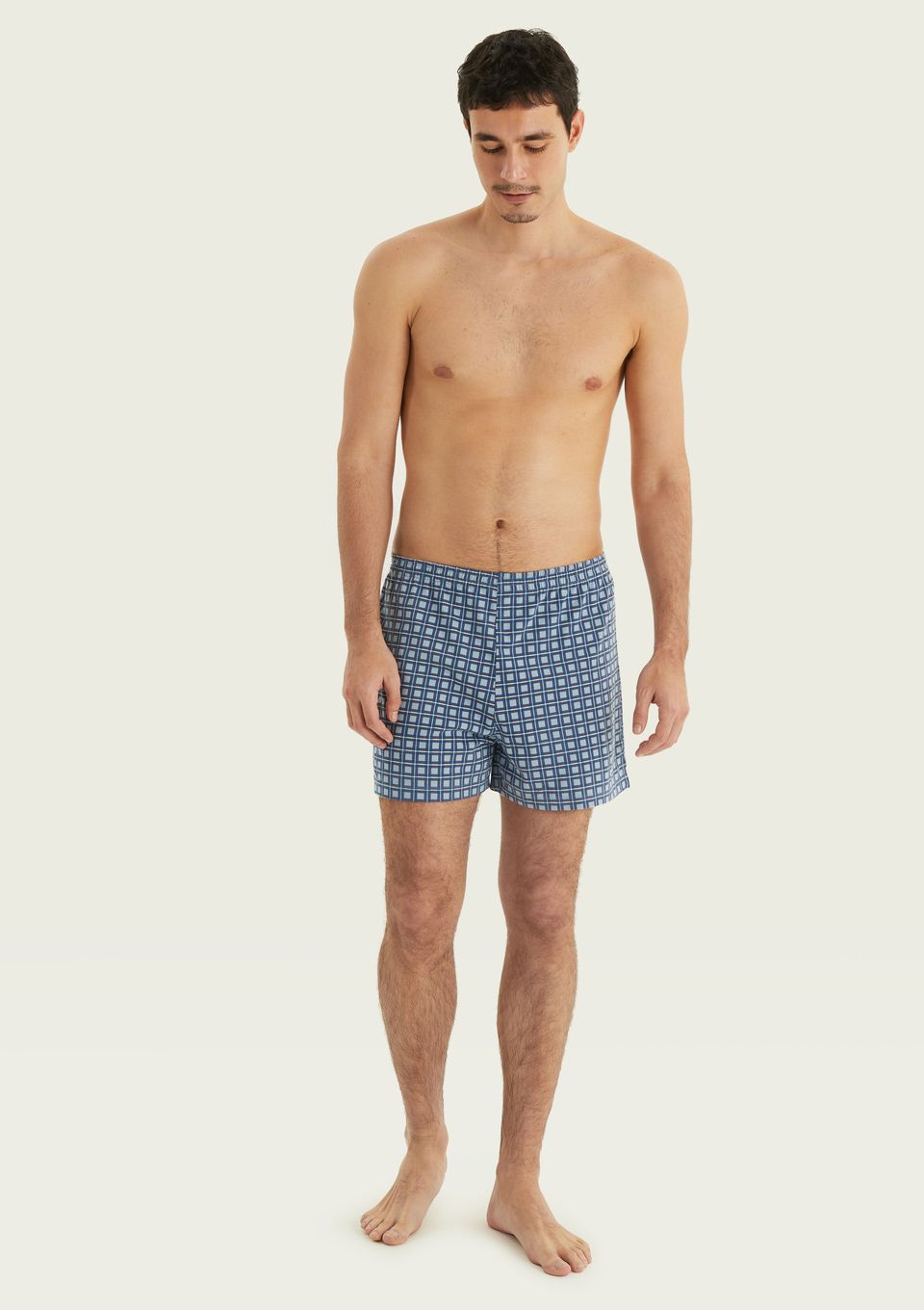 Cueca Samba Canção Estampada + Saquinho Presenteável - Azul