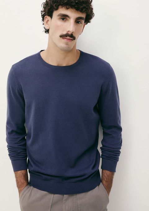 Suéter Básico Masculino Regular - Azul — Hering