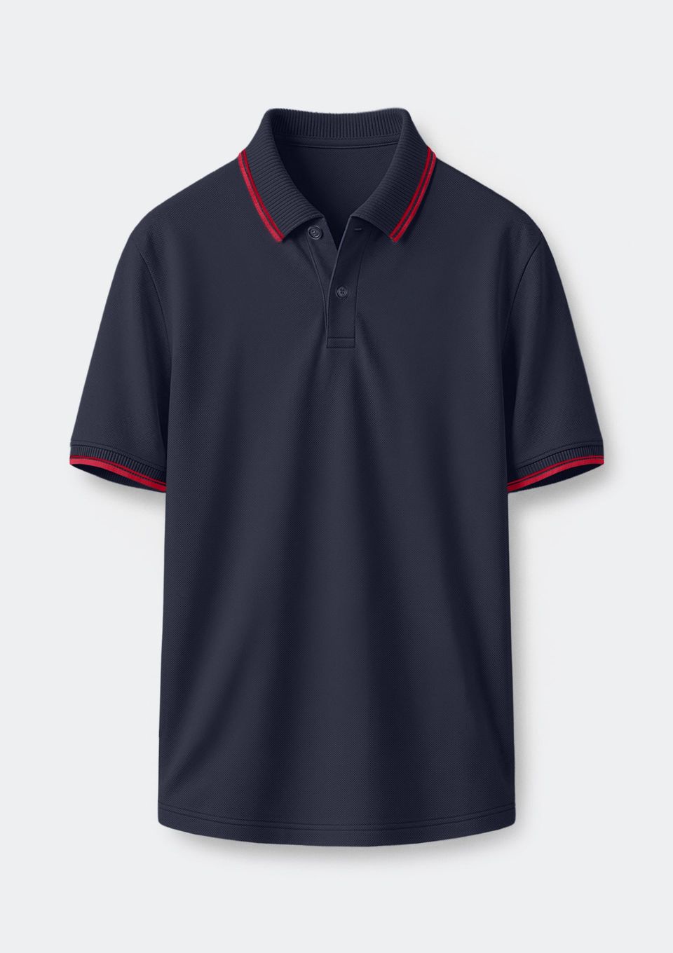 Camisa Polo Básica Masculina Manga Curta em Piquet - Azul