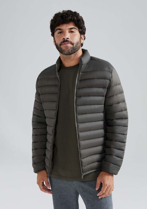 Jaqueta Básica Masculina Puffer Regular Matelassê - Verde — Hering