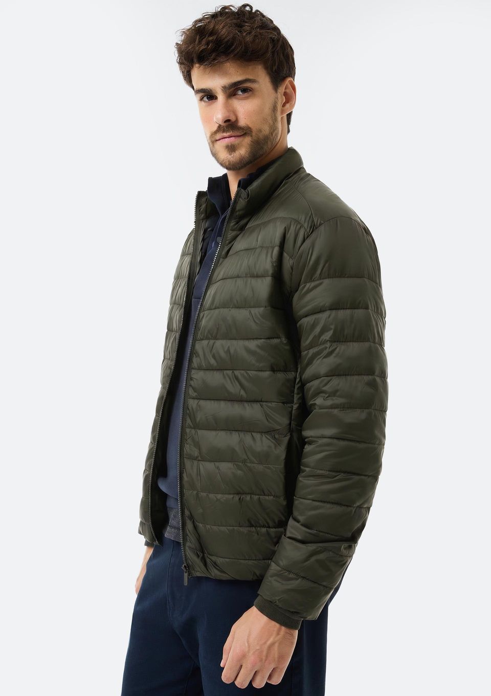 Jaqueta Masculina Puffer Matelassê + Saquinho - Verde