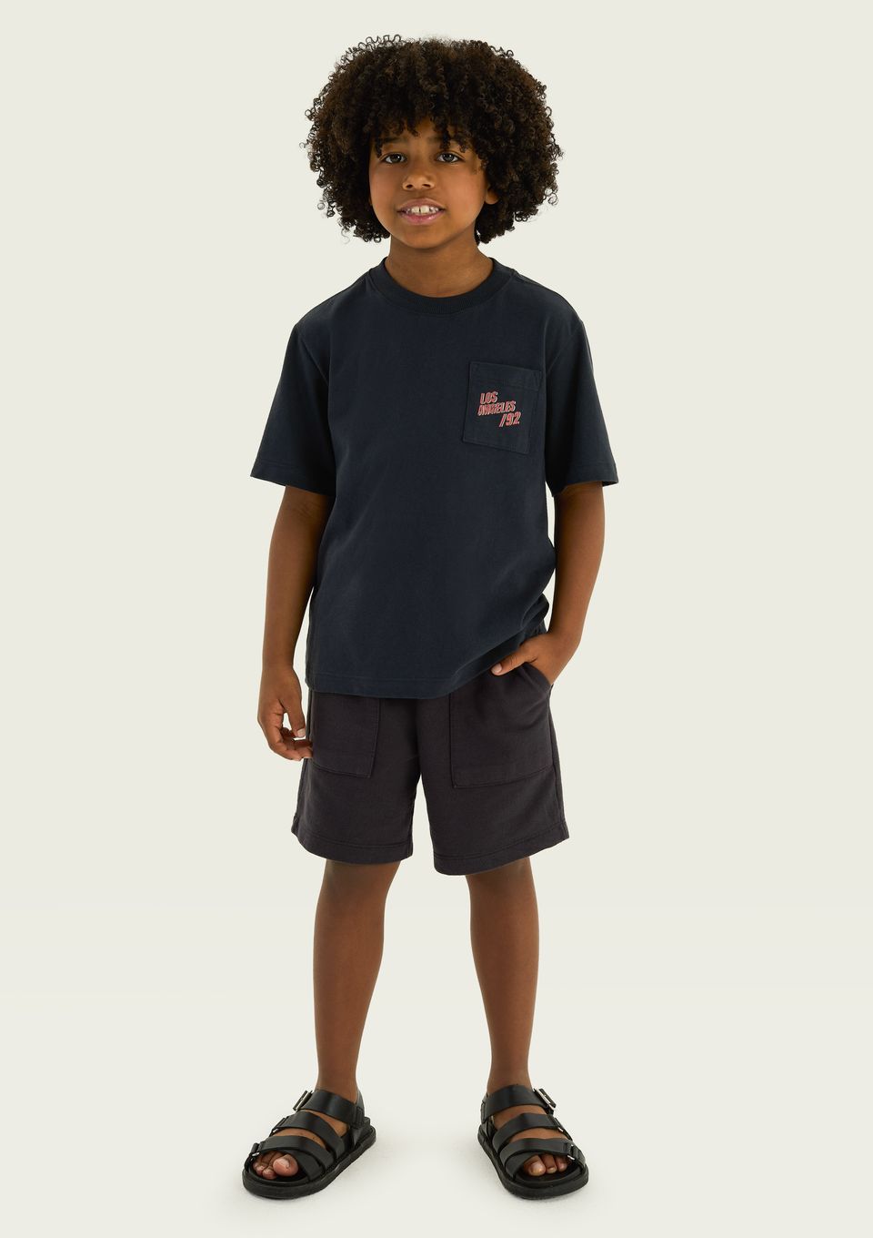 Conjunto Infantil Menino Moletom Estampado - Cinza