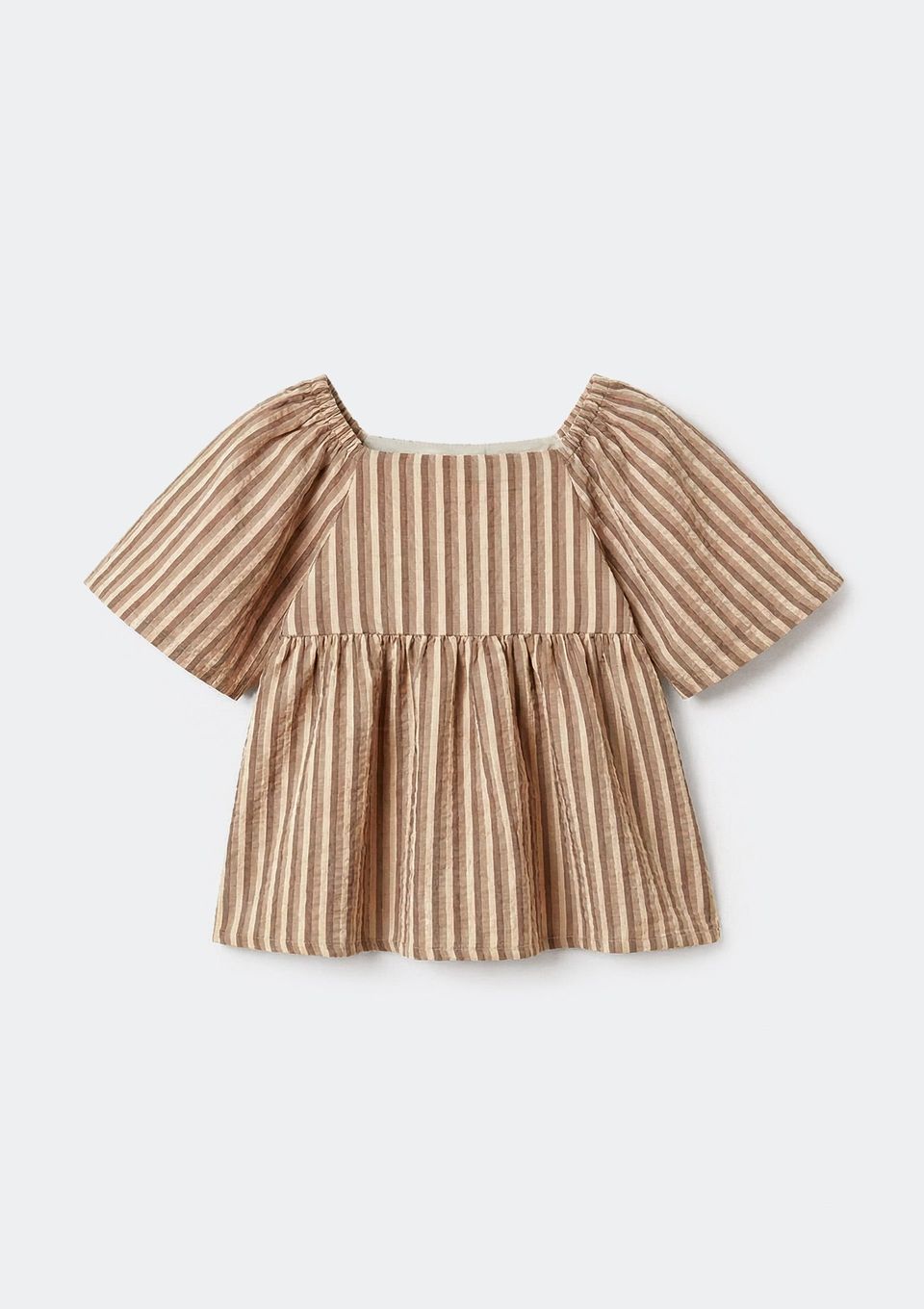 Blusa Infantil Menina Textura Anarruga - Bege