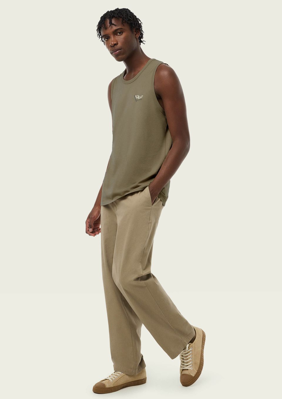 Regata Básica Masculina Regular com Estampa - Verde